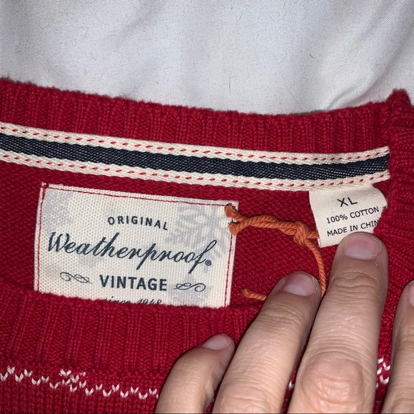 Weatherproof Vintage Snowflake Crew Neck Sweater NWT - Picture 6 of 11